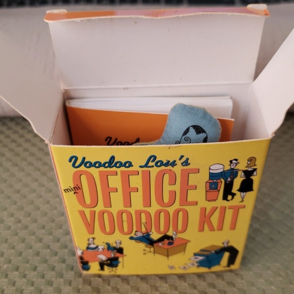 TWO ITEMS: Voodoo Lou's Office Voodoo Kit NiB PLUS a Mini Office Voodoo Doll!